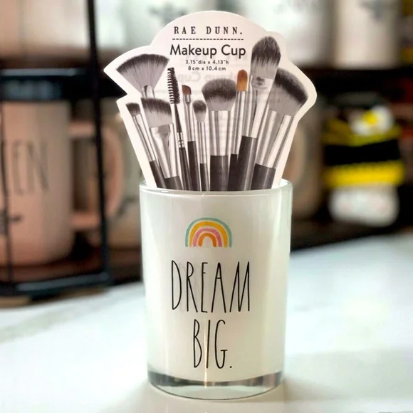 Rae Dunn Glass Jar (Makeup Holder/Organizer) - Picture 2 of 6